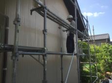 木村邸上塗り中.JPG